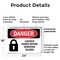 Signmission Lockout Power Before Removing Guards Danger Sign, Plastic, 24in W x 18in L, 2PK OS-2PACK-DS-P-1824-L-1434 - alternate 3